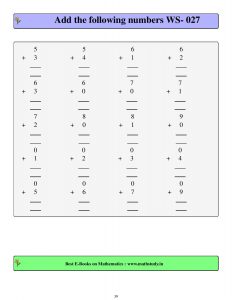 Read more about the article maths worksheet grade 1 chapter addition
