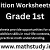 2 digit addition worksheets for grade 1