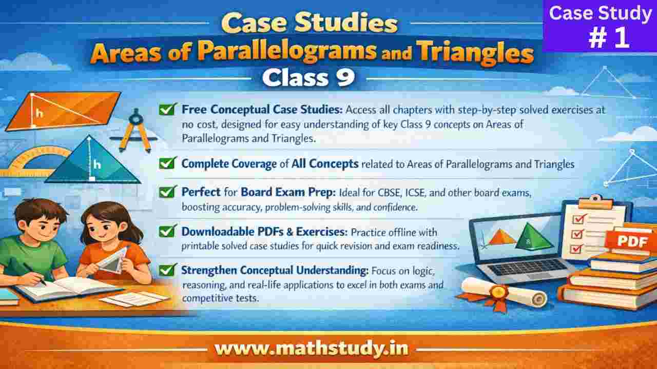 Case Study Areas of Parallelograms and Triangles Class 9