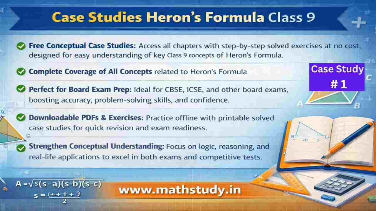 Case Study Heron's Formula Class 9