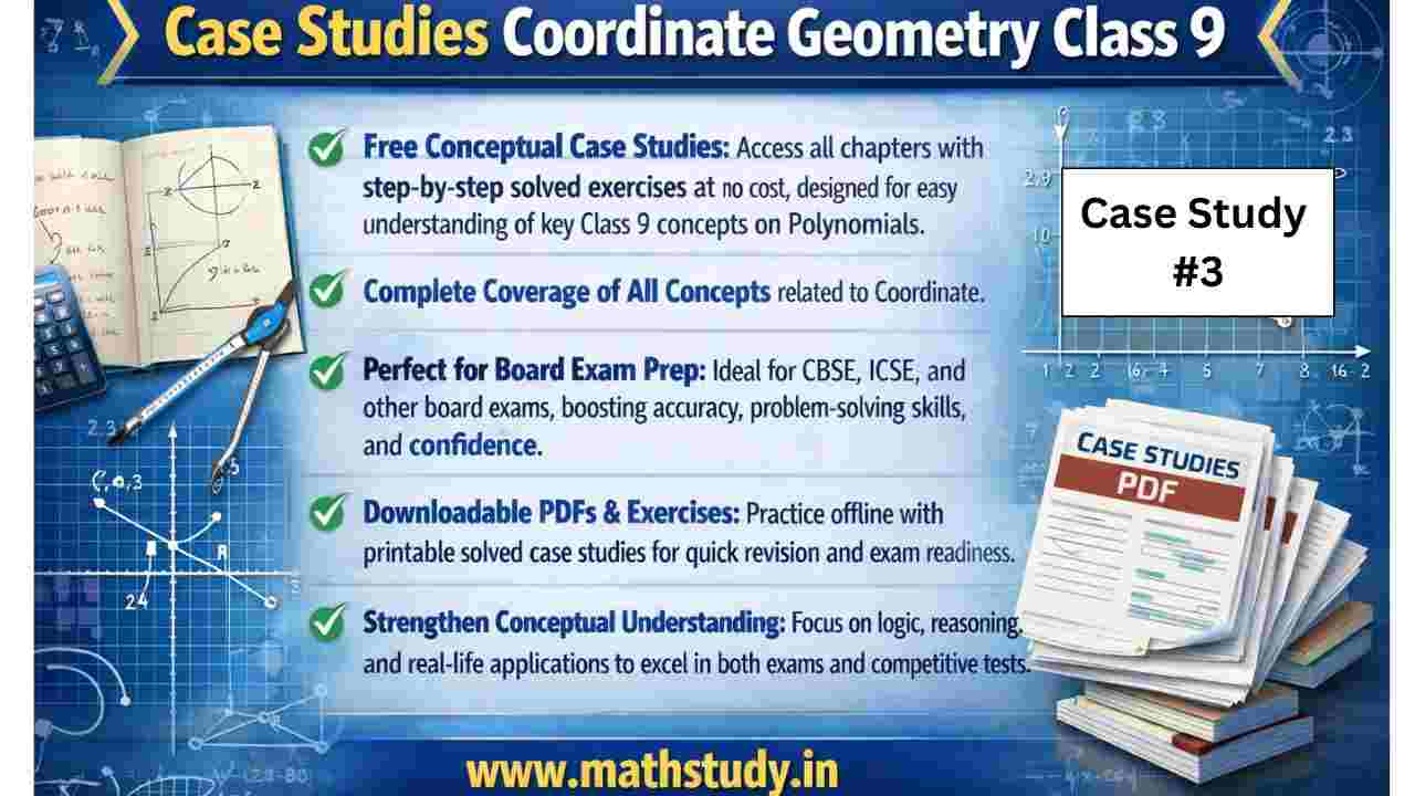 Case Study Questions Coordinate Geometry Class 9 with Solutions