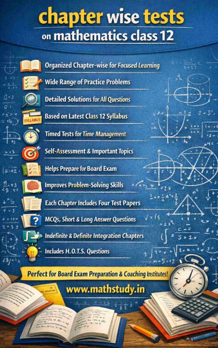 Chapter wise Test Papers for Class 12 maths