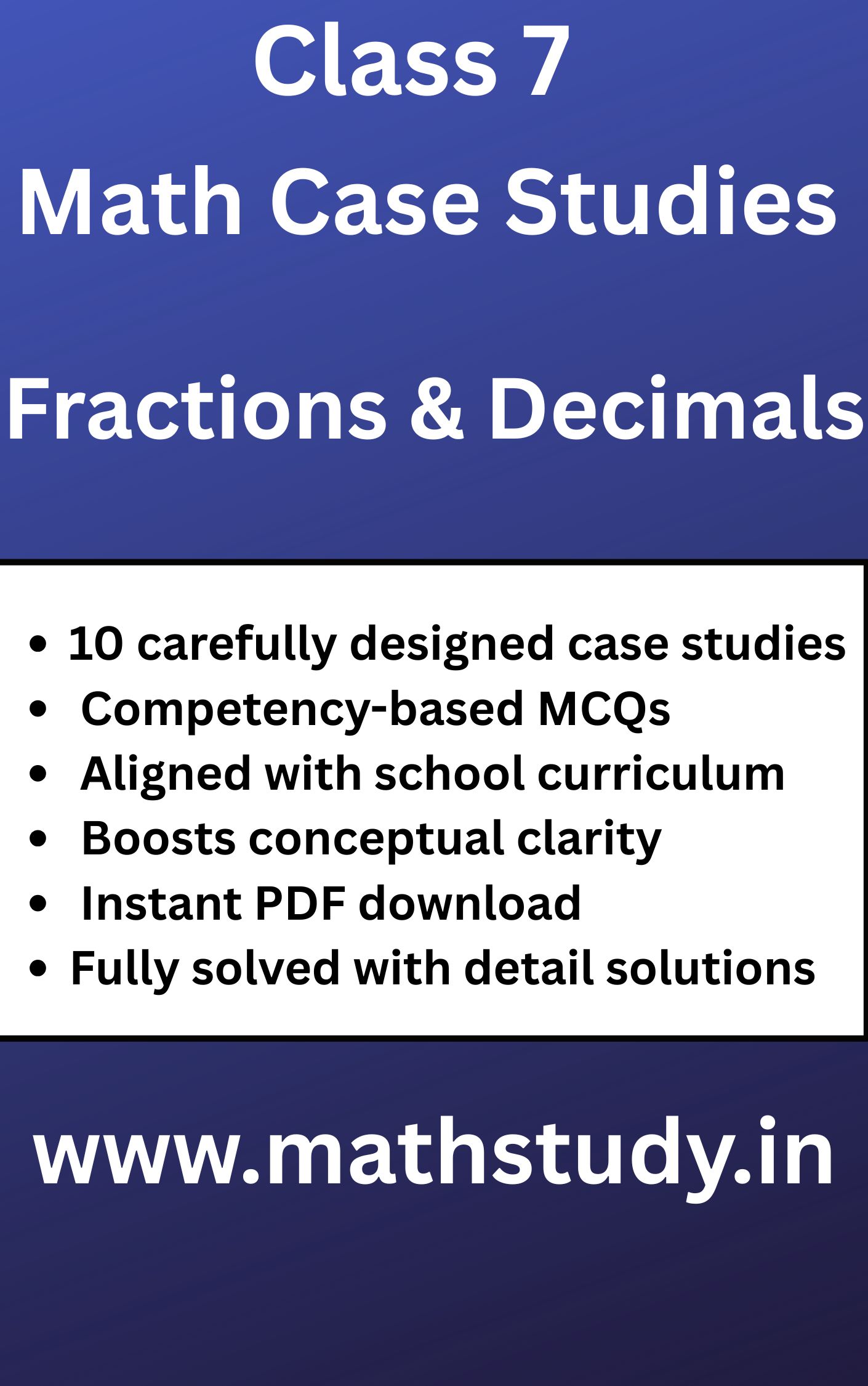 Class 7 Fractions and Decimals Case Studies With Solutions