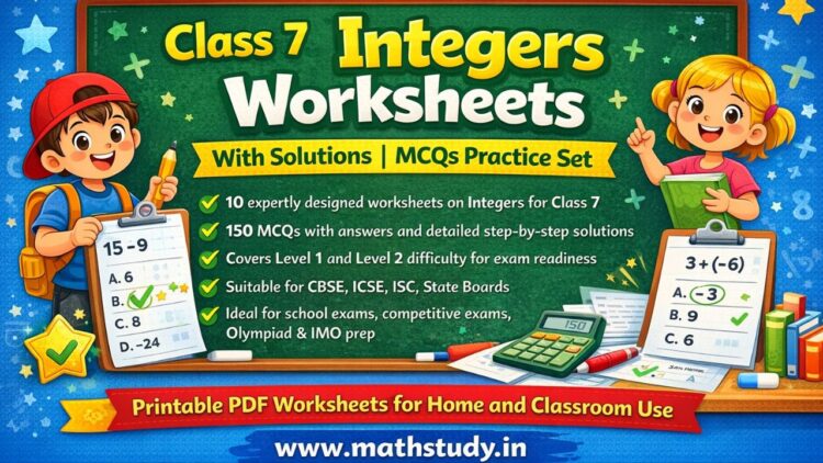 Class 7 Integers Worksheets E-Book
