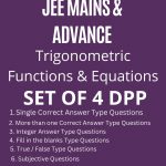 Daily Practice Problems (DPP) for JEE Mains & Advance