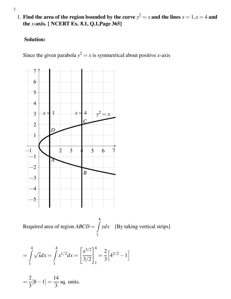 Find the area of the region bounded by the curve ${y^2} = x$ and the ...