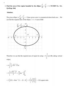 Find The Area Of The Region Bounded By The Ellipse X 2 16 Y 2 9 1 9x 2 16y 2 144 Ncert Ex 8 1 Q 4 Page 366 Mathematics E Books Sample Papers Cbse Isc Icse Jee Bitsat Sat