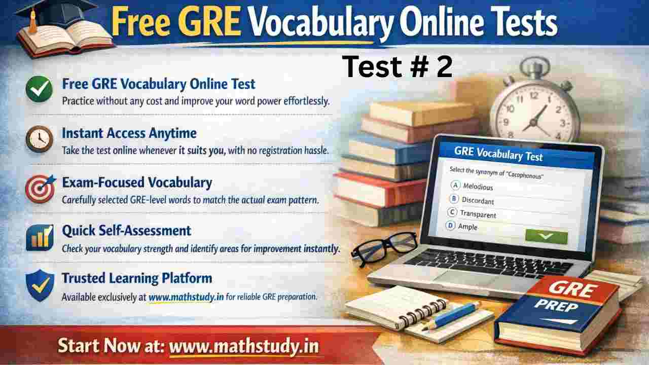Free GRE Vocabulary Online Test