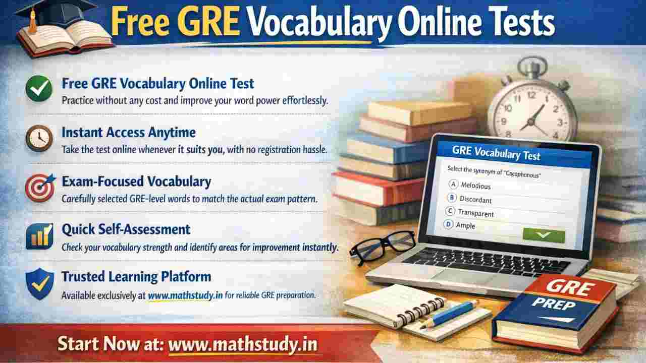 Free GRE Vocabulary Online Tests