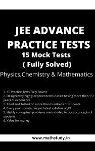 JEE ADVANCE PRACTICE TEST 15