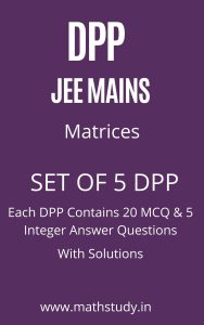 JEE MAIN MATRICES DPP