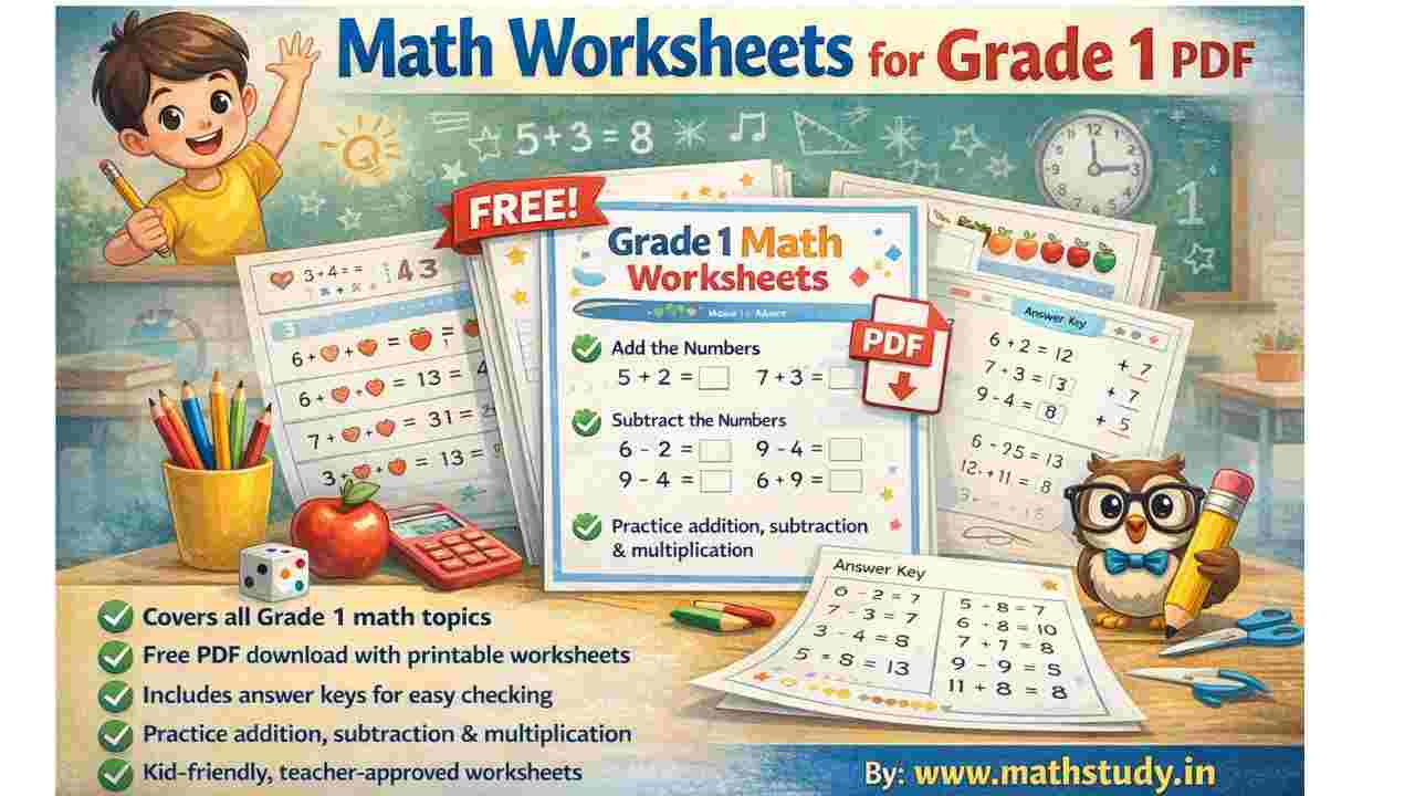 Math Worksheets for Grade 1 PDF