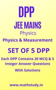 Physics & Measurement DPP