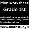 addition worksheets for grade 1