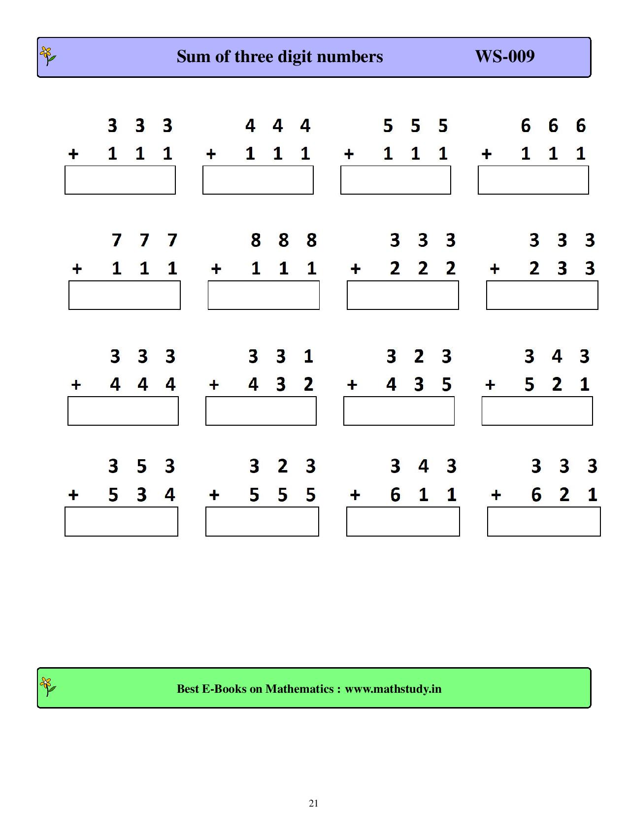 Free Download Maths Worksheet For Class 8