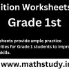 grade 1 sums worksheets