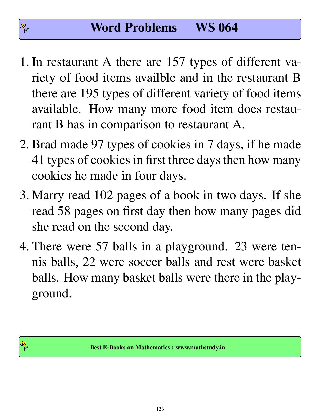 2nd Grade Addition Word Problems Archives Best E books Mathematics Astrology Sample Papers