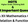 hots and important questions class 12 maths worksheets