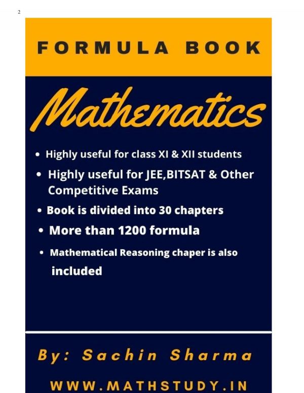 Mathematics Formula Book - Mathematics- E-books, Sample Papers - CBSE ...