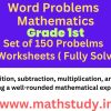 mixed addition and subtraction word problems for grade 1