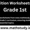 properties of addition grade 1 worksheets