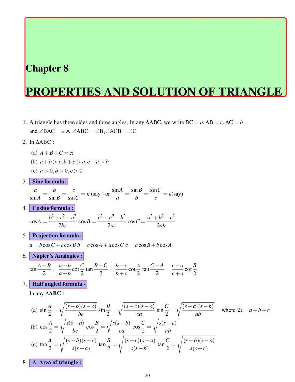 Mathematics formula book mathematics e books sample papers cbse