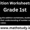 sum worksheets for grade 1