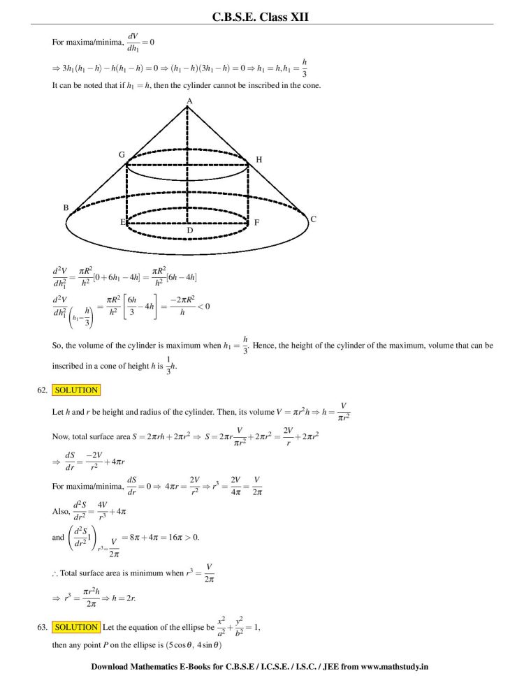 worksheets on differential equations class 12